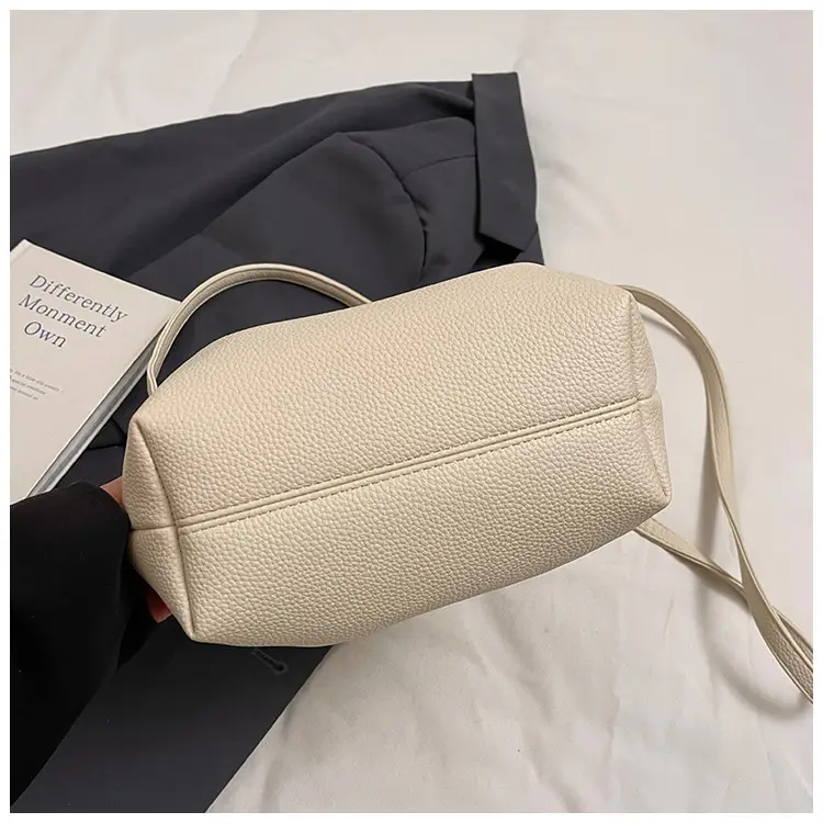 Women's Cream Pleated Crossbody Tote Bag 2025 — feature 19