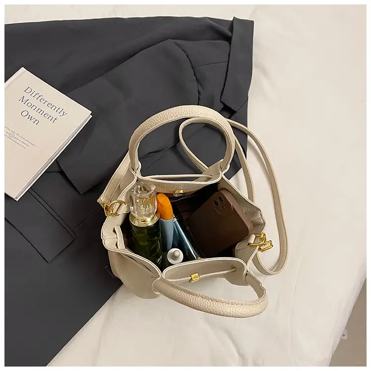 Women's Cream Pleated Crossbody Tote Bag 2025 — feature 22