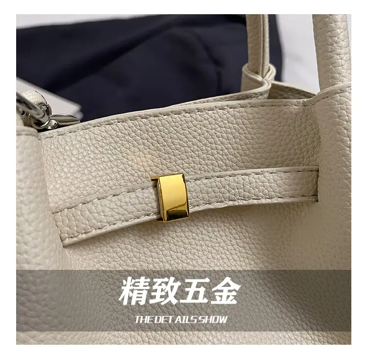 Women's Cream Pleated Crossbody Tote Bag 2025 — feature 8
