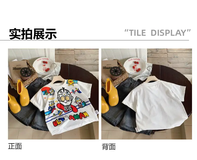 Muye Kids Cartoon Light-Up T-Shirt White Short Sleeve — feature 4
