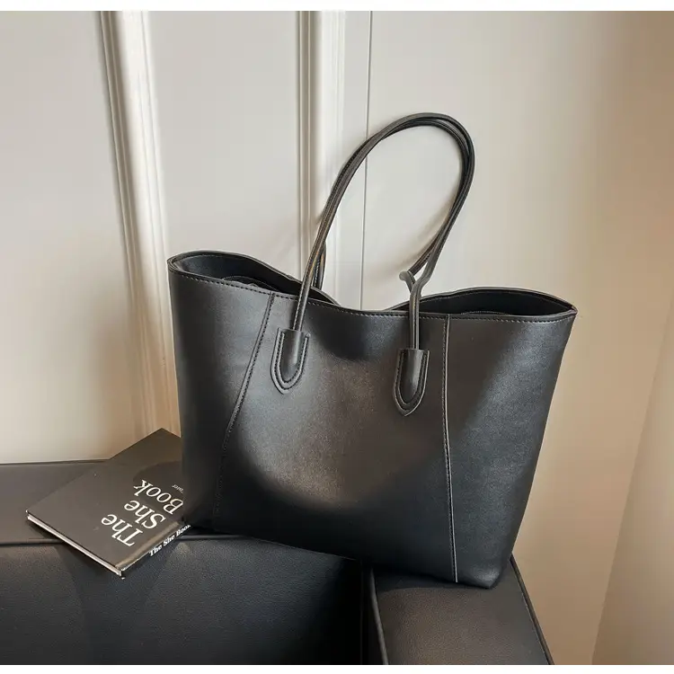 Women's Cream Tote Bag Large Capacity Leather Handle — feature 13