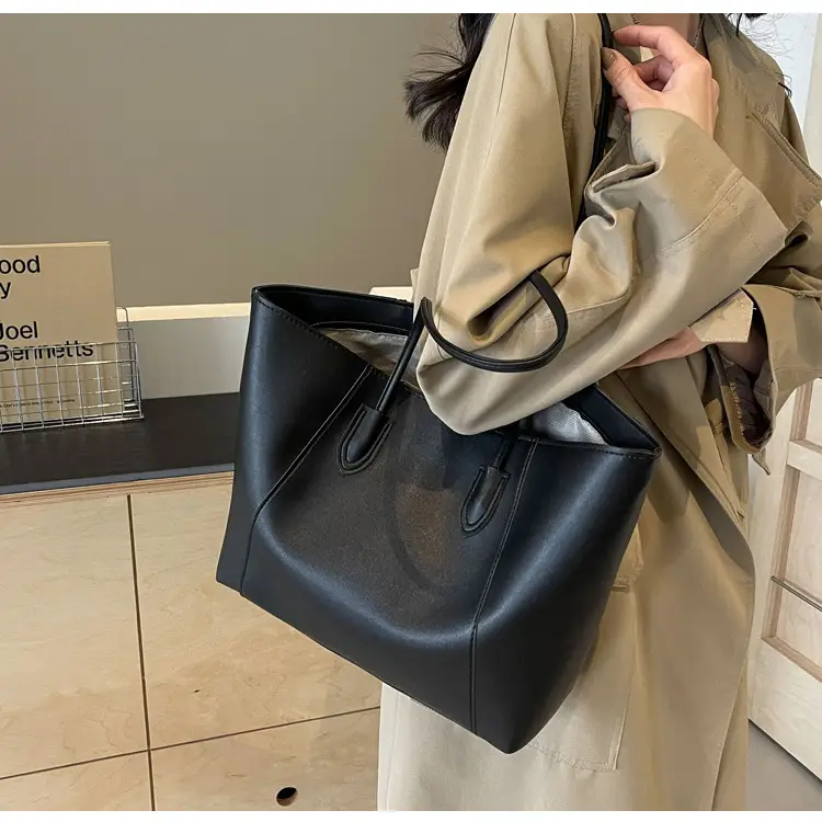 Women's Cream Tote Bag Large Capacity Leather Handle — feature 28