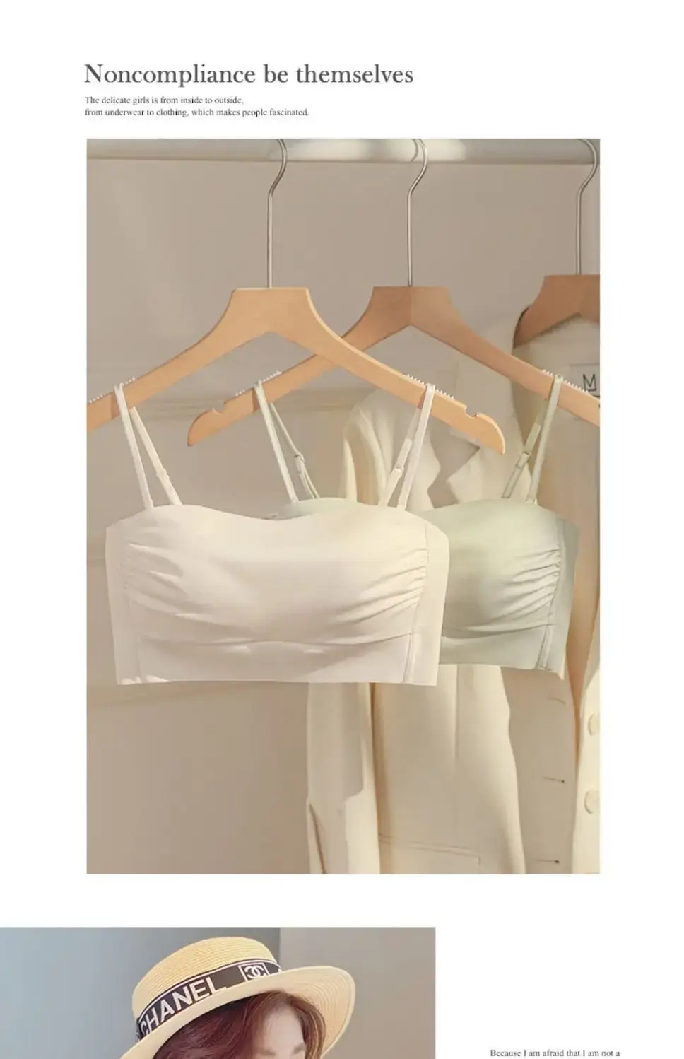 Women's White U-Back Underwear Small Chest — feature 17