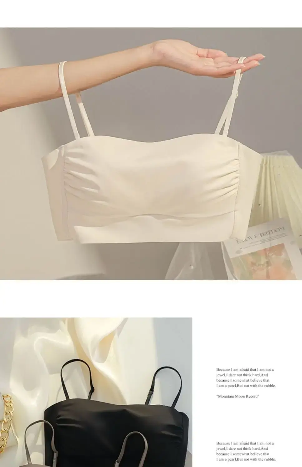 Women's White U-Back Underwear Small Chest — feature 24