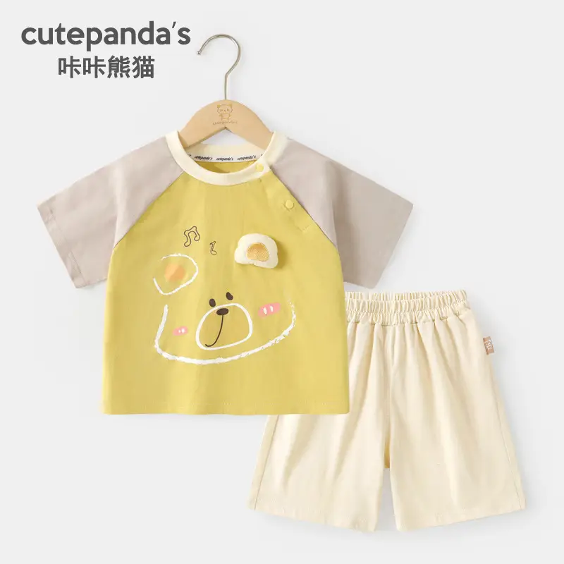 Baby T-Shirt Set Pink Cartoon Summer Kids Clothing