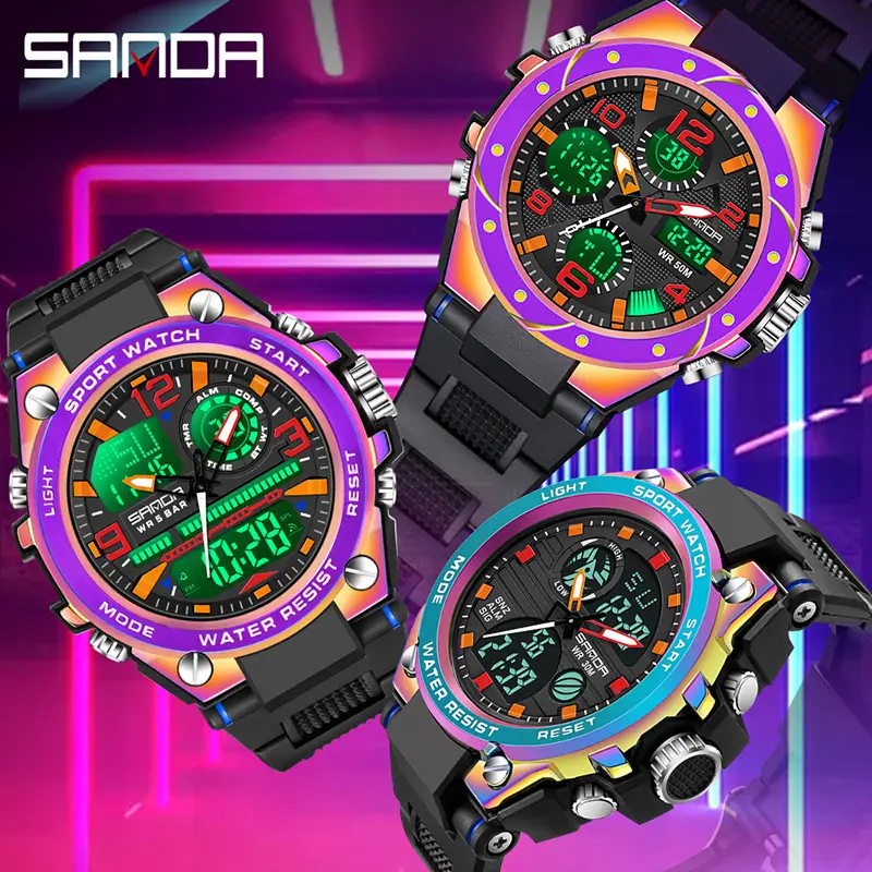Sanda Men's Luminous Waterproof Watch Youth Sports - Image 14