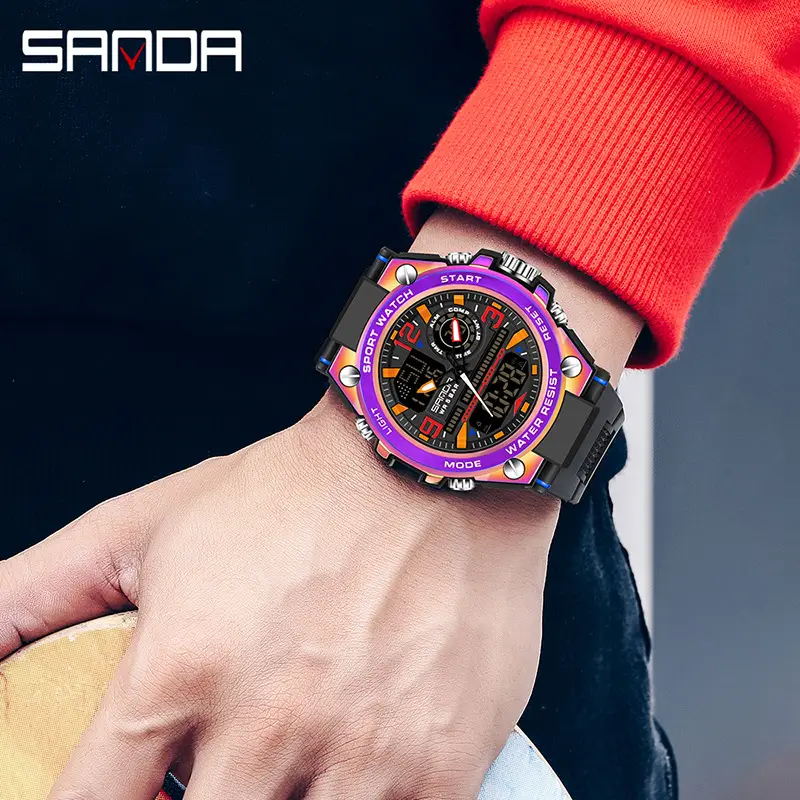 Sanda Men's Luminous Waterproof Watch Youth Sports - Image 15