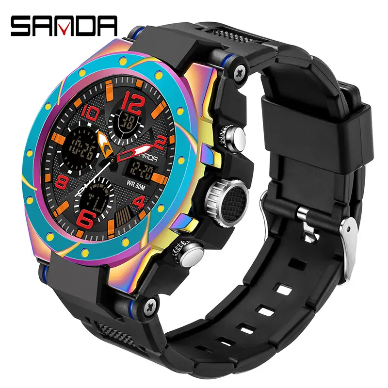 Sanda Men's Luminous Waterproof Watch Youth Sports - Image 3