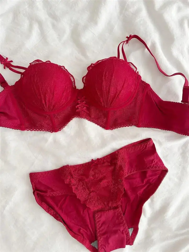 Detachable Strap Tube Bra Women's Flat Chest Special Small Chest Push-up Show Anti-sagging Lace Bra suit — feature 10