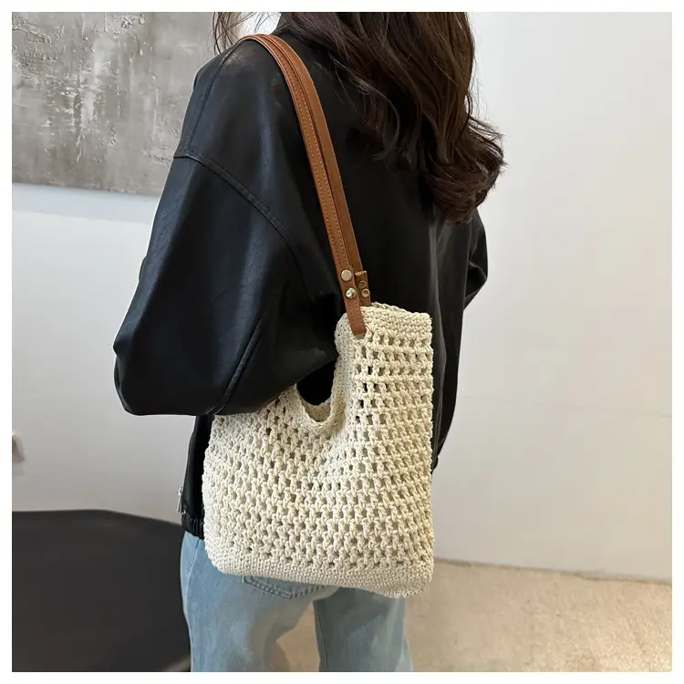 Women's Woven Straw Shoulder Bag Large Capacity New 2025 — feature 12