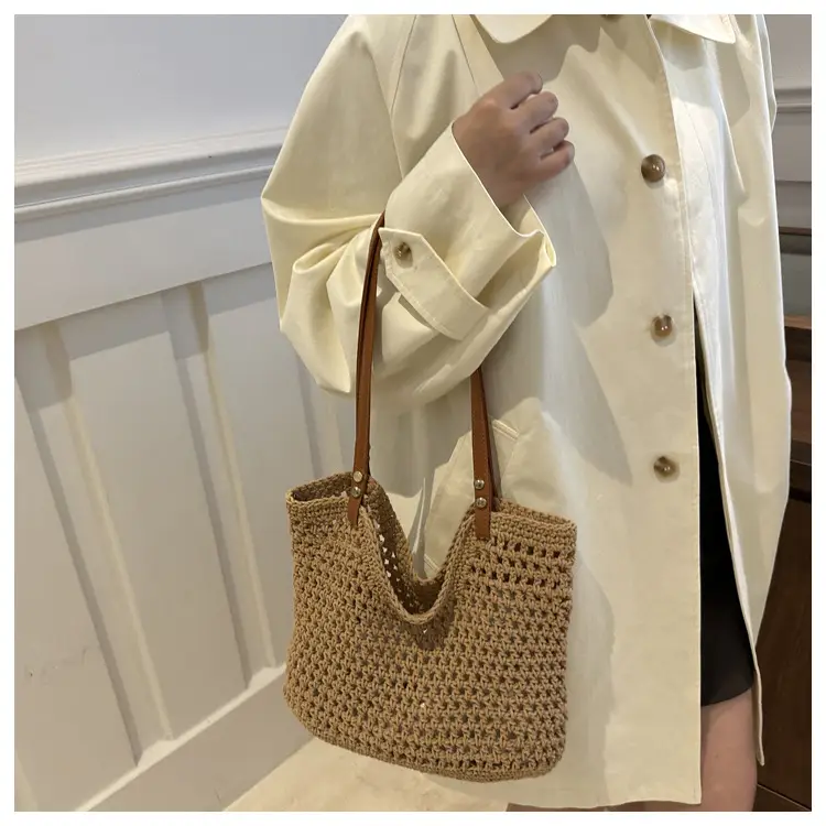 Women's Woven Straw Shoulder Bag Large Capacity New 2025 — feature 14