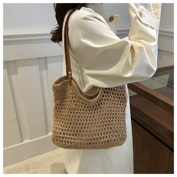 Women's Woven Straw Shoulder Bag Large Capacity New 2025 — feature 15