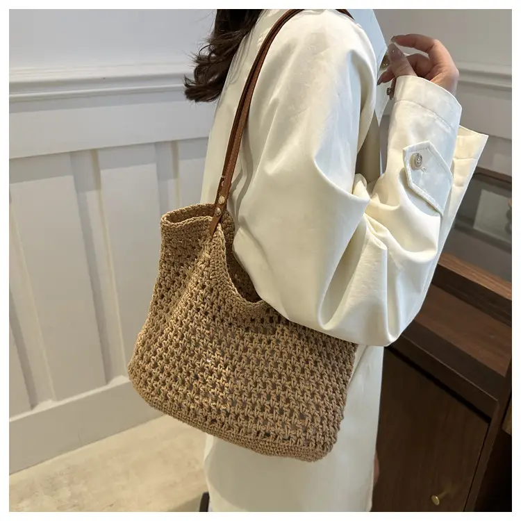 Women's Woven Straw Shoulder Bag Large Capacity New 2025 — feature 16