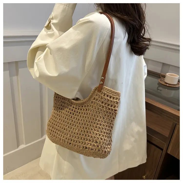 Women's Woven Straw Shoulder Bag Large Capacity New 2025 — feature 18