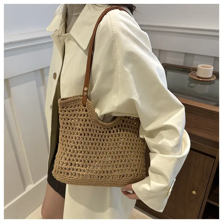 Women's Woven Straw Shoulder Bag Large Capacity New 2025 — feature 19