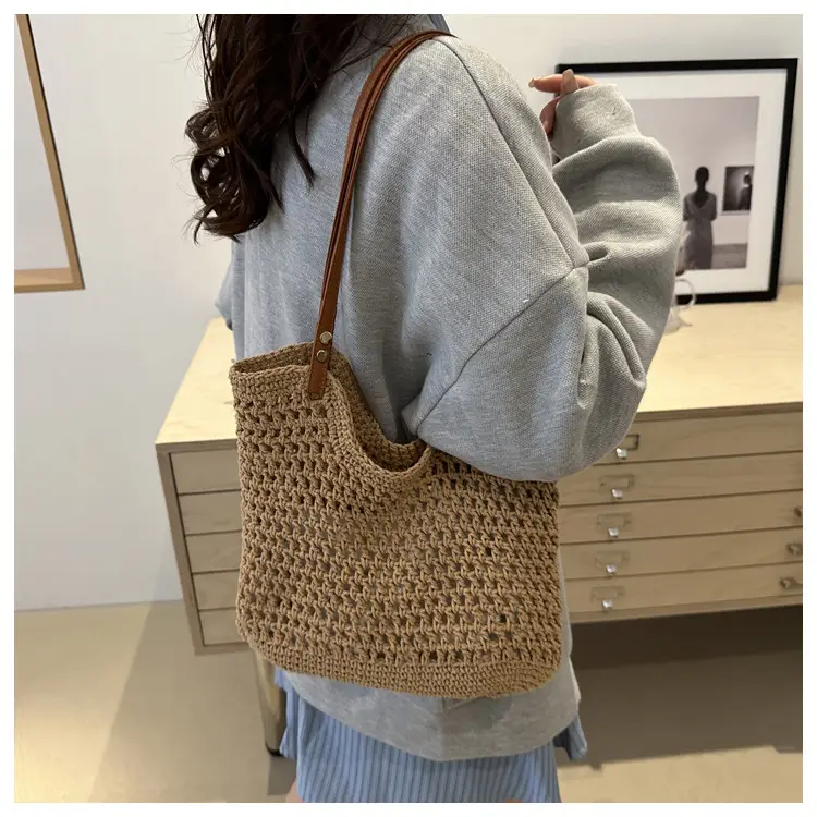 Women's Woven Straw Shoulder Bag Large Capacity New 2025 — feature 21