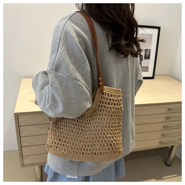 Women's Woven Straw Shoulder Bag Large Capacity New 2025 — feature 22