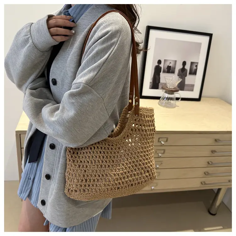 Women's Woven Straw Shoulder Bag Large Capacity New 2025 — feature 23