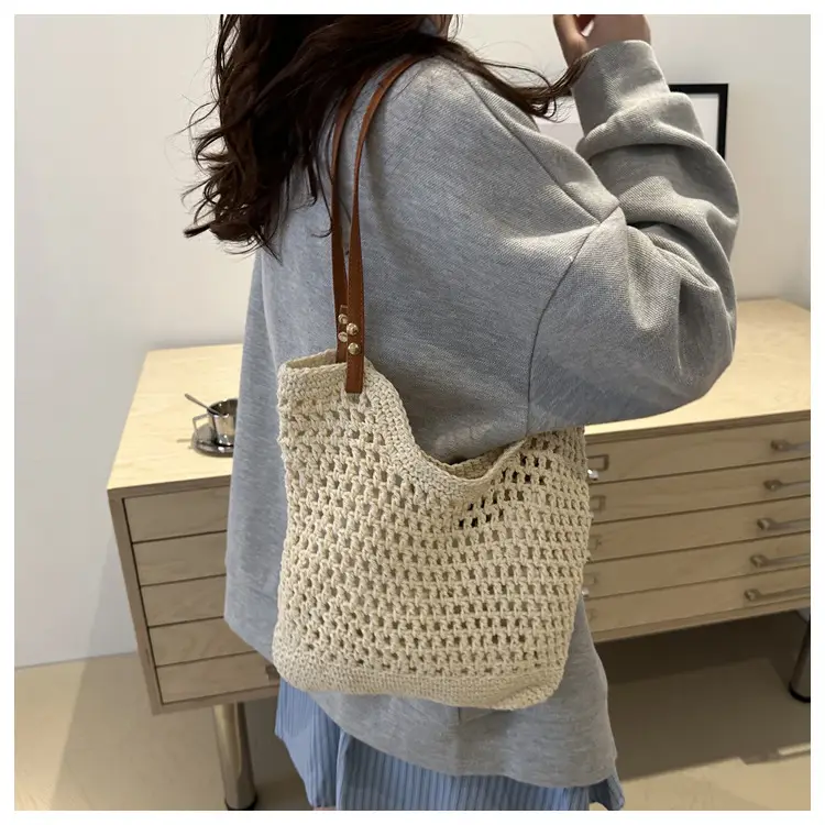 Women's Woven Straw Shoulder Bag Large Capacity New 2025 — feature 25