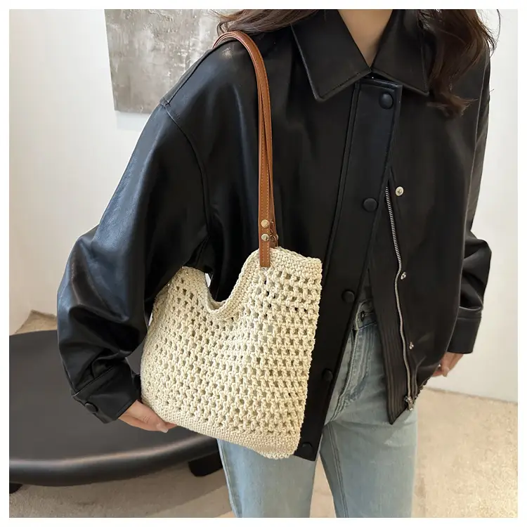 Women's Woven Straw Shoulder Bag Large Capacity New 2025 — feature 9