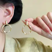 Cold Wind Double Ring Large Earrings Women's 2025 Fashion — feature 31
