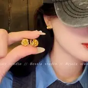 Cold Wind Double Ring Large Earrings Women's 2025 Fashion — feature 54