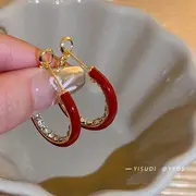 Cold Wind Double Ring Large Earrings Women's 2025 Fashion — feature 57