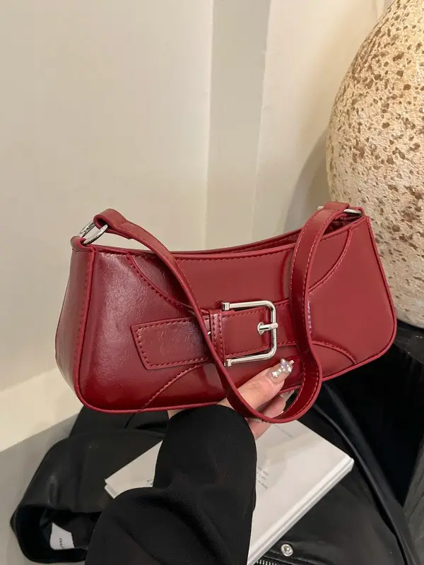 Silver Korean Style Underarm Bag for Women - Image 7