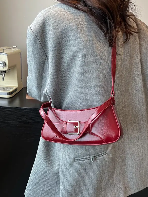 Silver Korean Style Underarm Bag for Women - Image 8