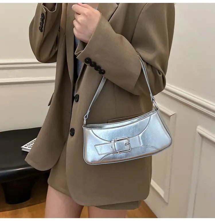 Silver Korean Style Underarm Bag for Women — feature 12
