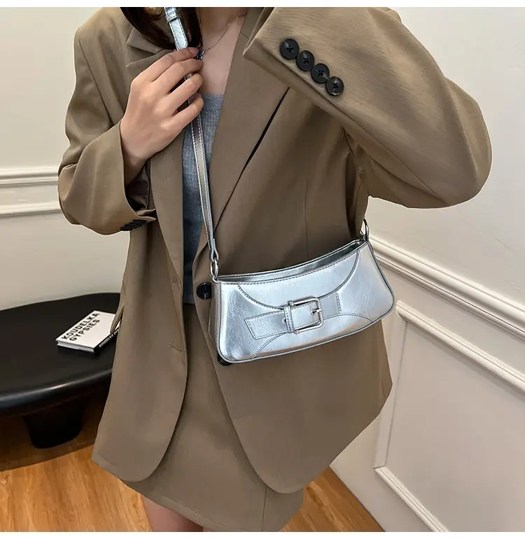 Silver Korean Style Underarm Bag for Women — feature 13