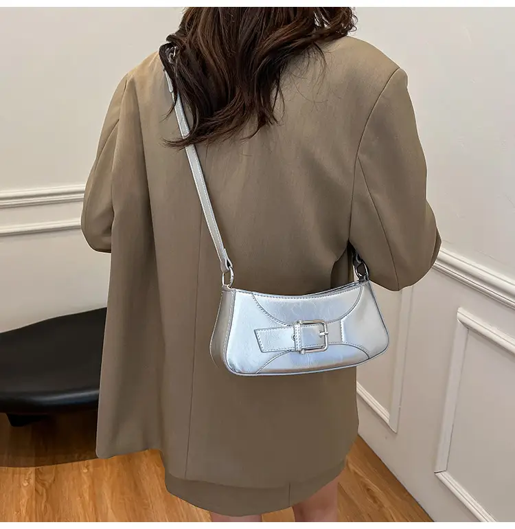 Silver Korean Style Underarm Bag for Women — feature 14