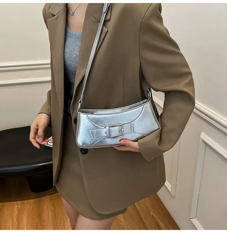 Silver Korean Style Underarm Bag for Women — feature 15