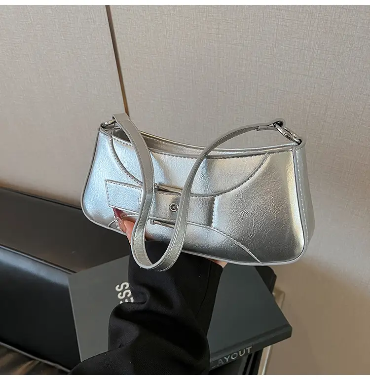 Silver Korean Style Underarm Bag for Women — feature 30
