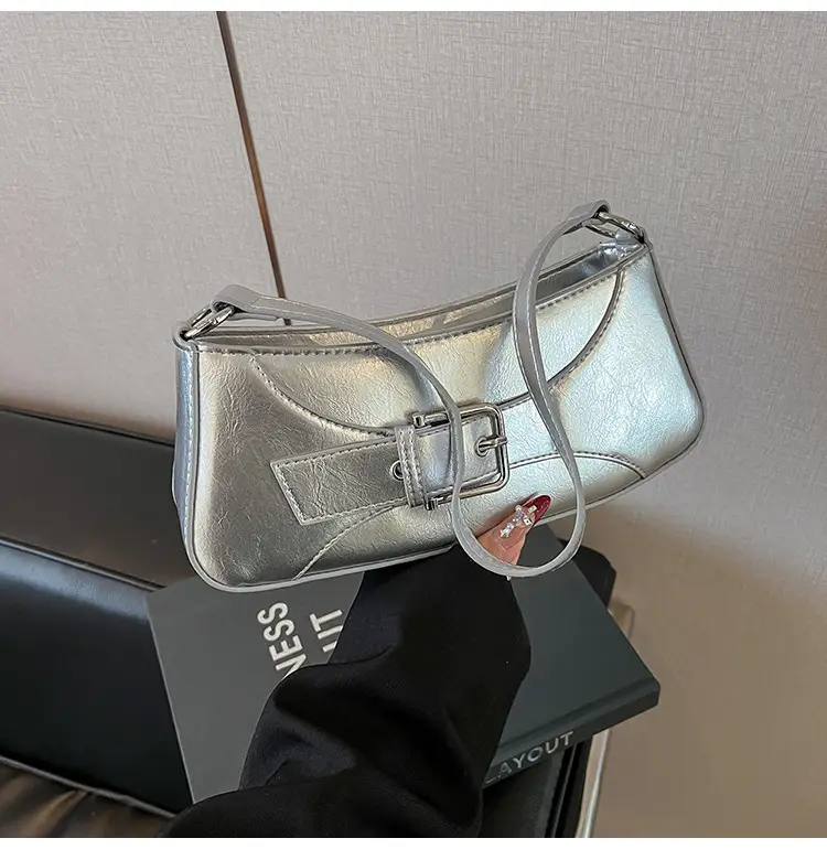 Silver Korean Style Underarm Bag for Women — feature 31