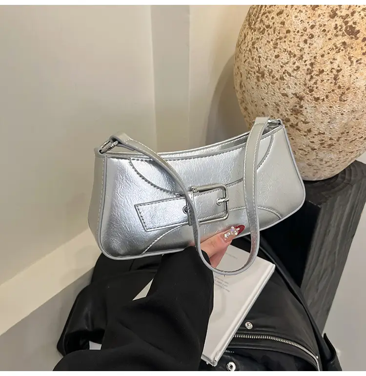 Silver Korean Style Underarm Bag for Women — feature 32