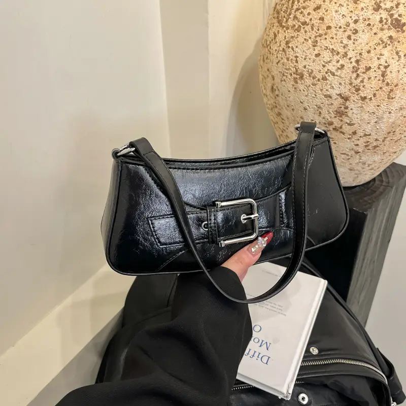 Silver Korean Style Underarm Bag for Women - Image 3