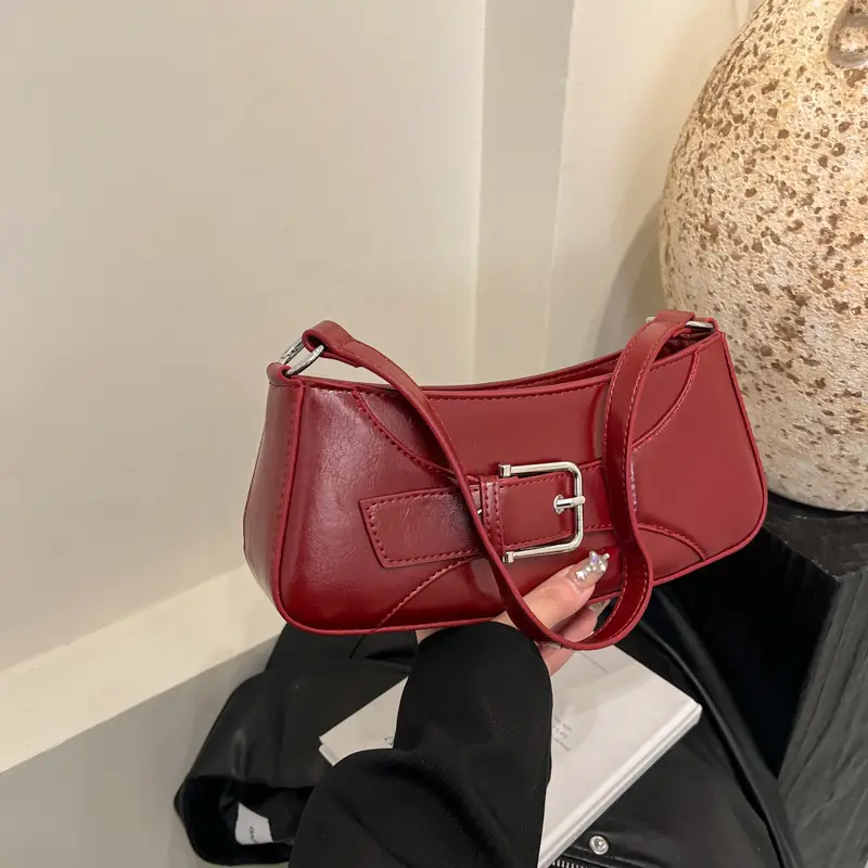 Silver Korean Style Underarm Bag for Women - Image 4