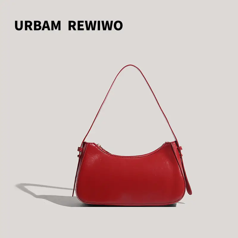 Red Textured Shoulder Bag for Women 2026 - Image 3