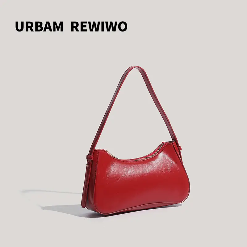 Red Textured Shoulder Bag for Women 2026 - Image 5