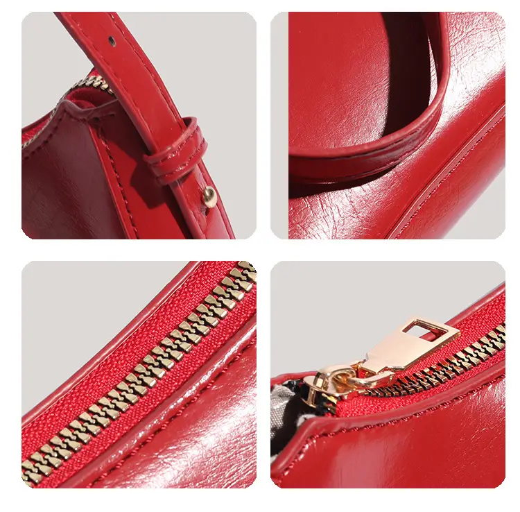 Red Textured Shoulder Bag for Women 2026 — feature 13