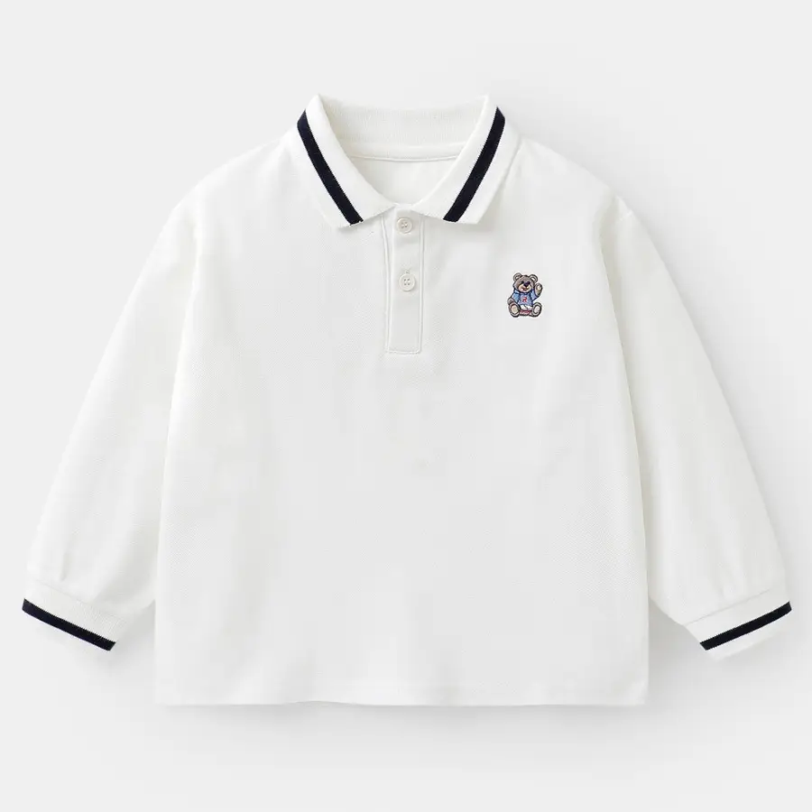 Boys Long Sleeve Striped Polo Shirt Autumn Kids