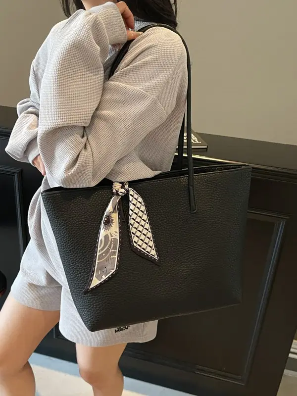 Women's Brown Leather Shoulder Bag Large Capacity 2025 - Image 8