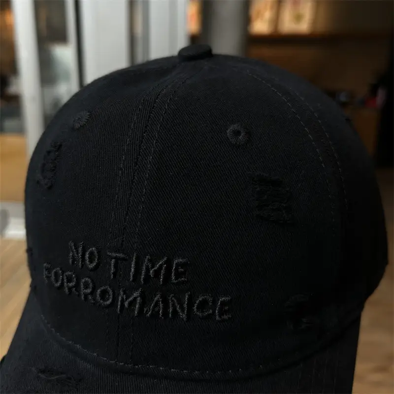 Women's Beige Cotton Hat with Face Embroidery — feature 3