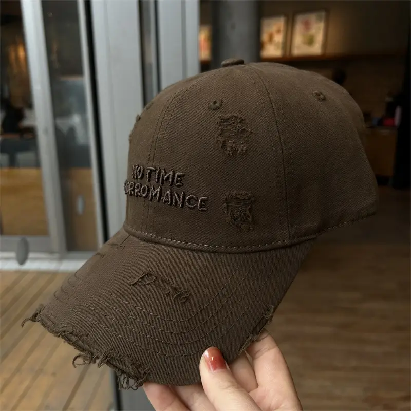 Women's Beige Cotton Hat with Face Embroidery — feature 6