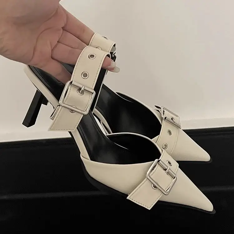 Women Pointed Belt Buckle Sandals Summer 2025