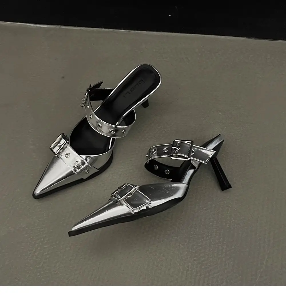 Women Pointed Belt Buckle Sandals Summer 2025 — feature 10
