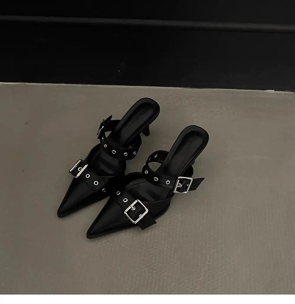 Women Pointed Belt Buckle Sandals Summer 2025 — feature 14