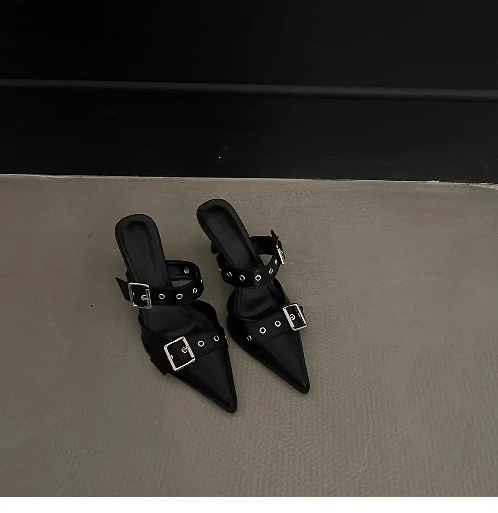 Women Pointed Belt Buckle Sandals Summer 2025 — feature 15