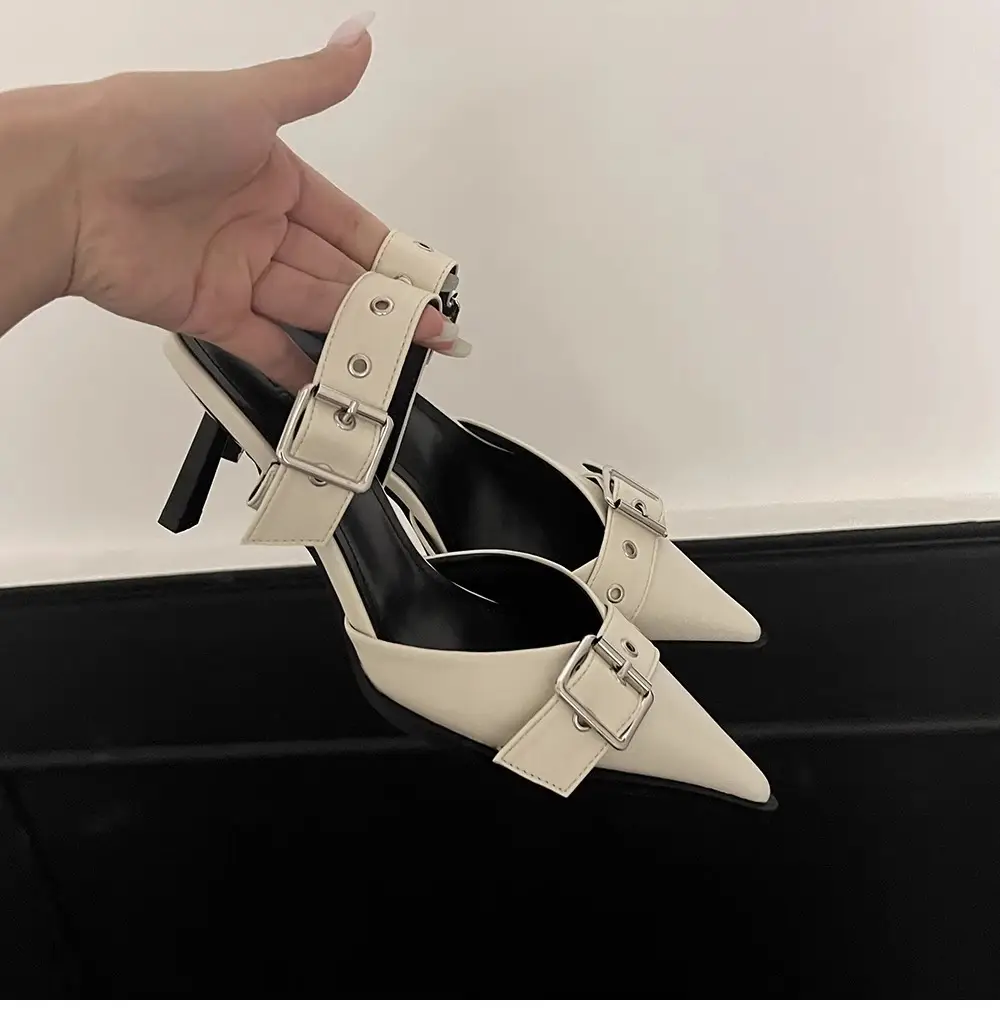 Women Pointed Belt Buckle Sandals Summer 2025 — feature 2